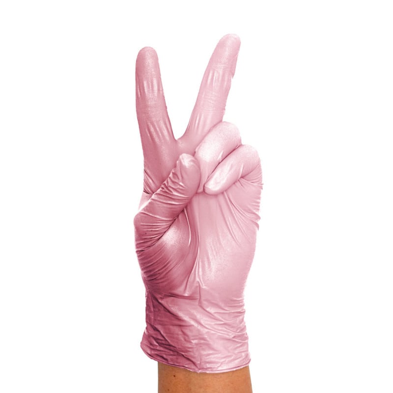 Unigloves FANCY Nitrile Gloves Rose | M