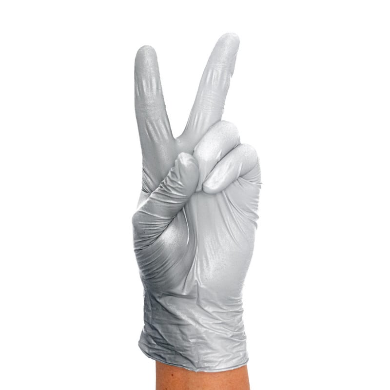 Unigloves FANCY Nitrile Gloves Silver | S