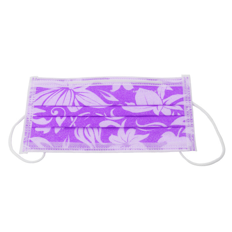 Monoart® Surgical Mask with flower pattern Purple