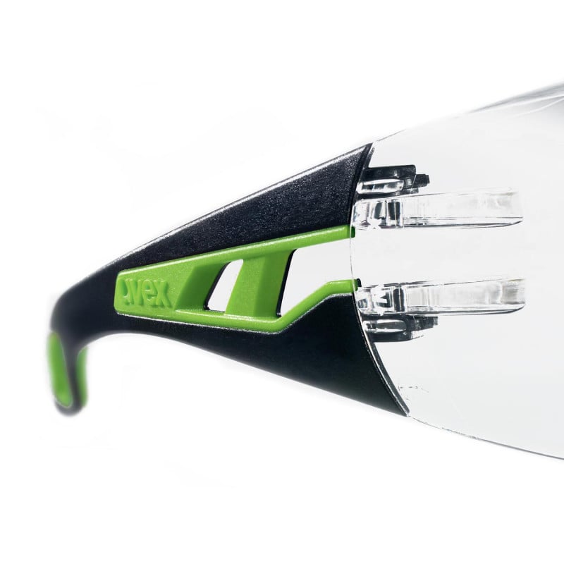 Uvex Pheos Safety Glasses Black-Green