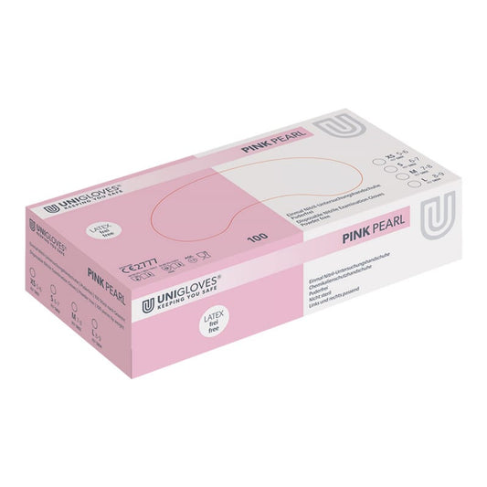 Unigloves Pearl Nitrile Gloves Pink | Xs