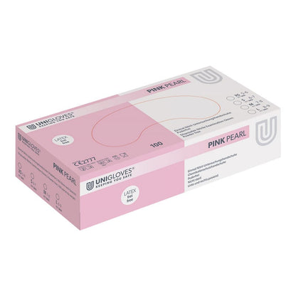 Unigloves Pearl Nitrile Gloves Pink | S