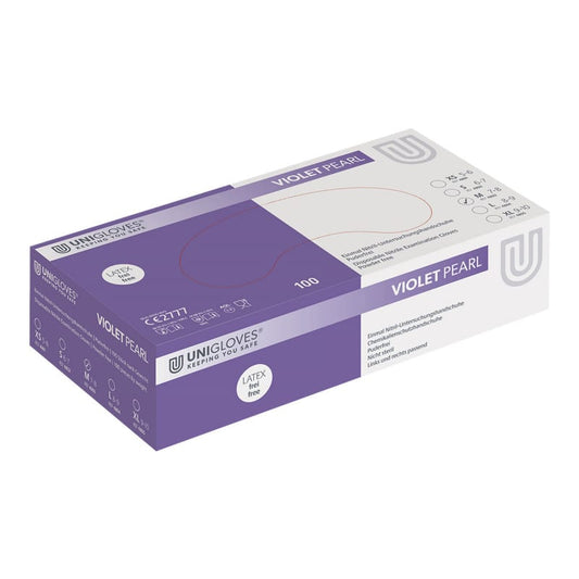 Unigloves Pearl Nitrile Gloves Violet | Xs