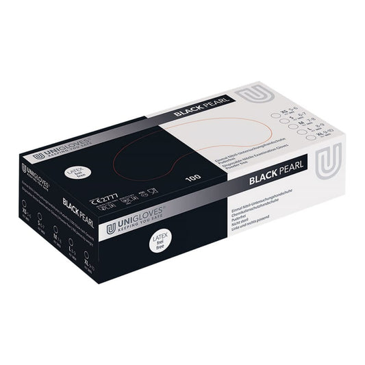 Unigloves Pearl Nitrile Gloves Black | S