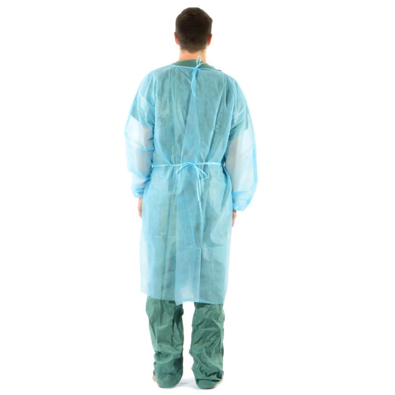Disposable Gown made from PP Fleece Blue