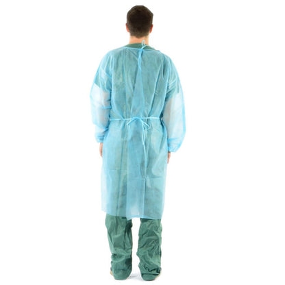 Disposable Gown made from PP Fleece Blue