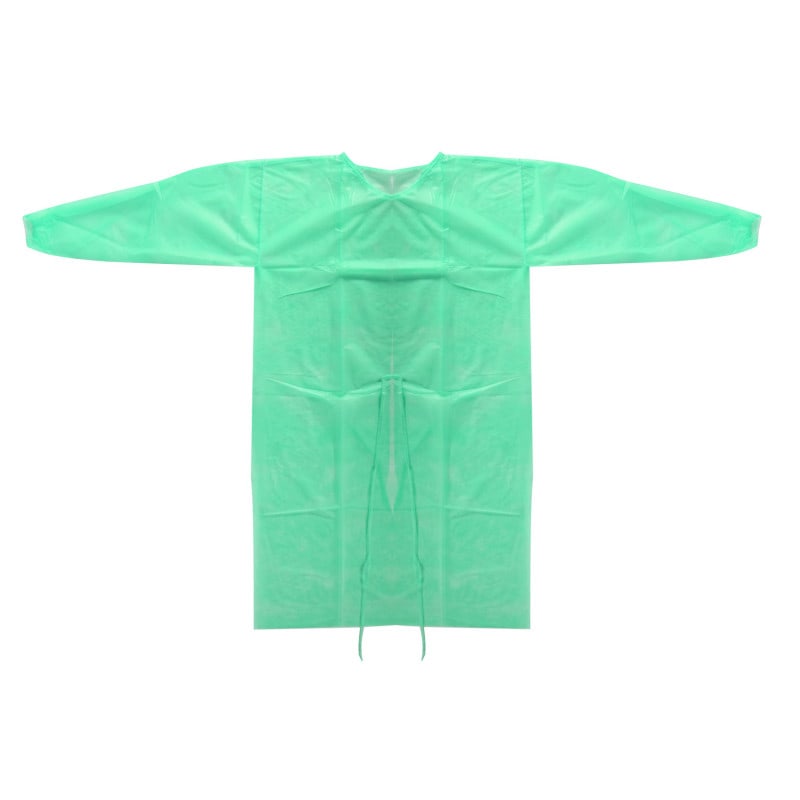 Disposable Gown made from PP Fleece Green
