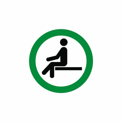 Sticker "sitting forbidden/allowed"