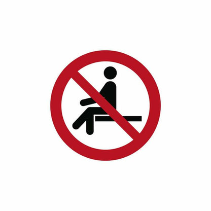 Sticker "sitting forbidden/allowed"
