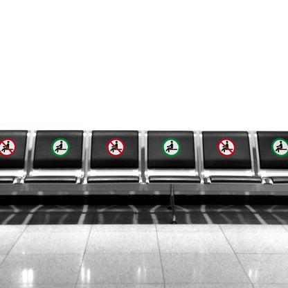 Sticker "sitting forbidden/allowed"