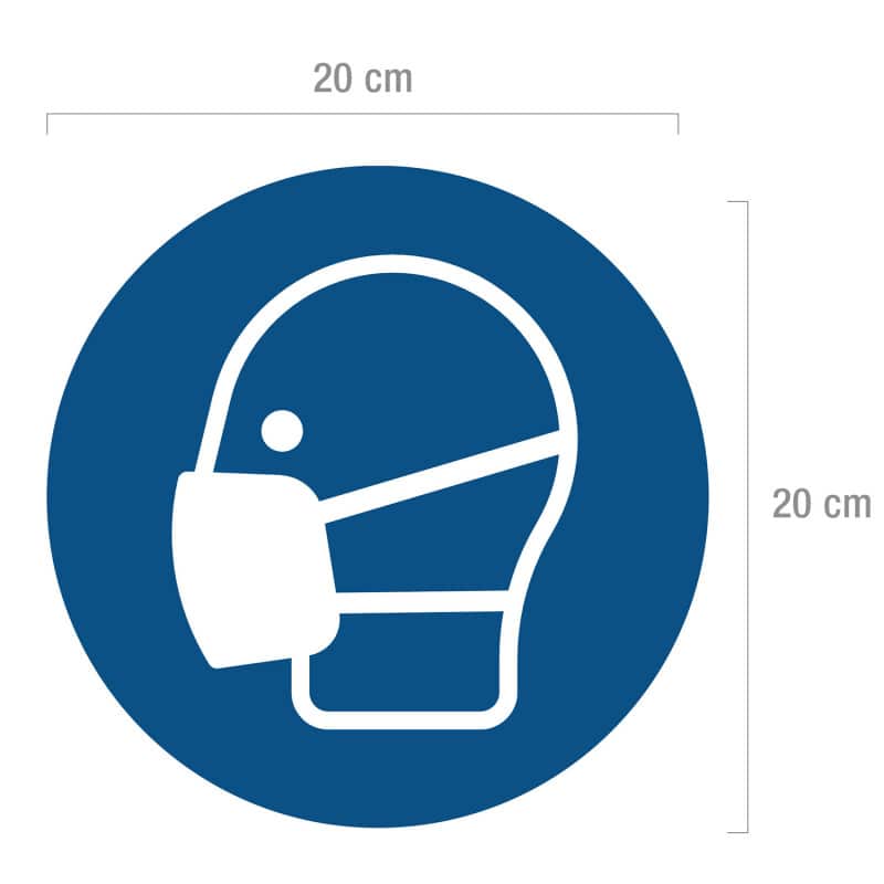 Wear Mask Mandatory Safety Stickers (Foil)