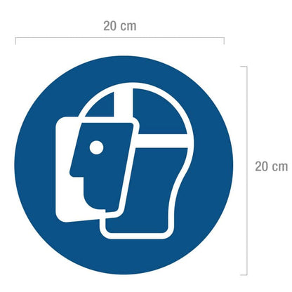 Wear Face Shield Mandatory Safety Sign (Forex)