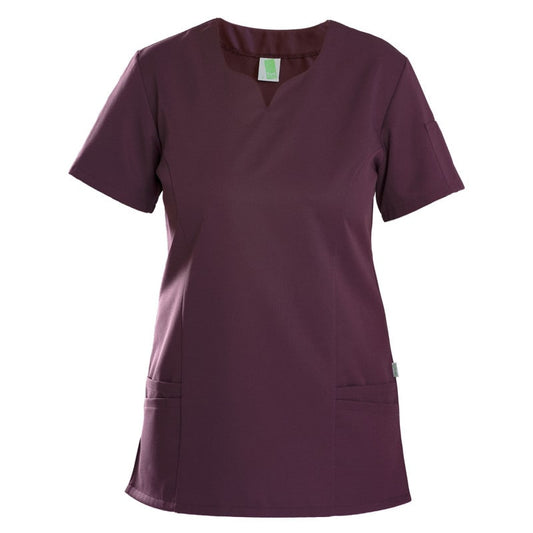 Women's TENCEL™ Scrub Top Aubergine | Xs