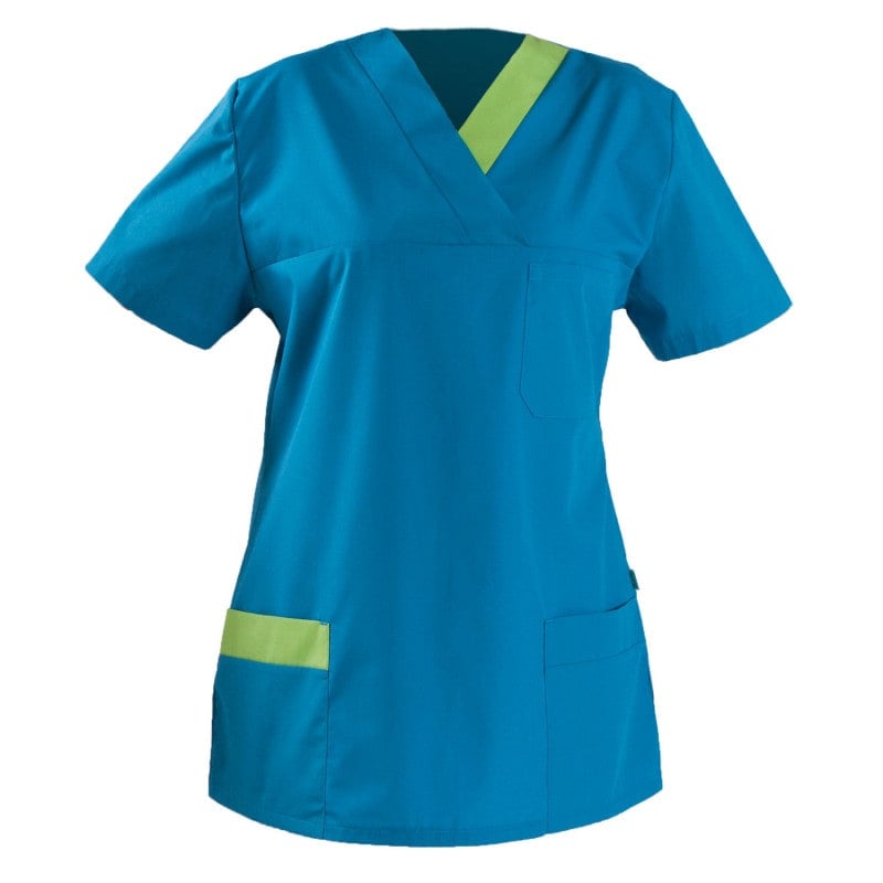 Women's Lightweight Scrub Top Lagoon/Kiwi | Xl