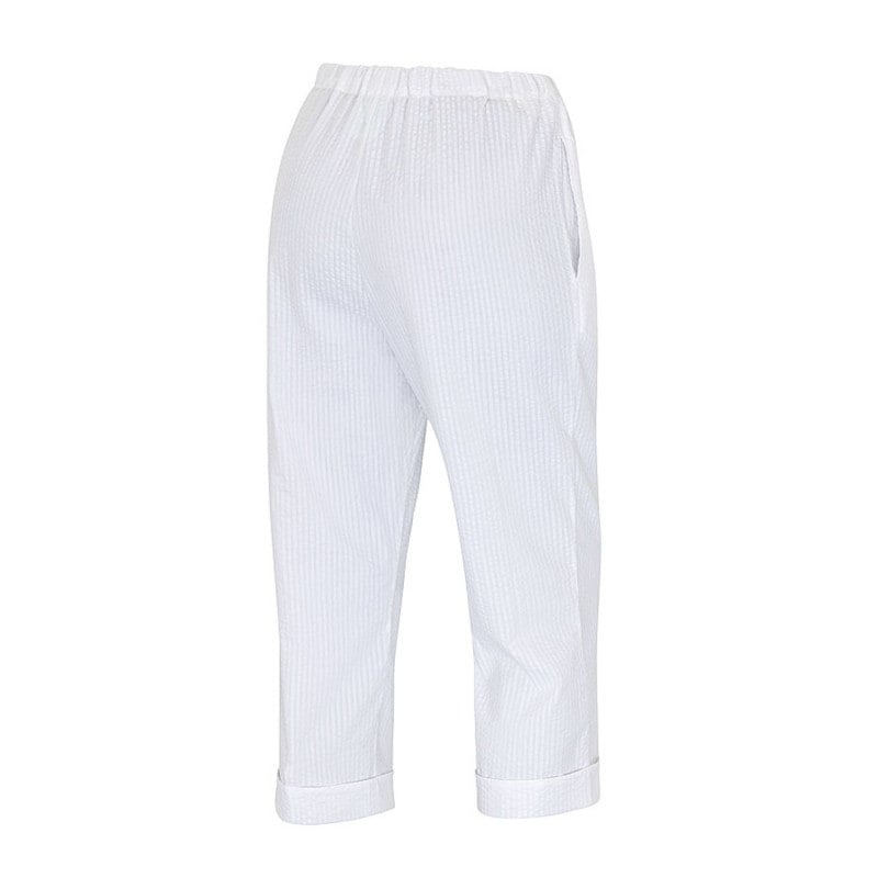 Women's Seersucker ¾ Length Trousers 56