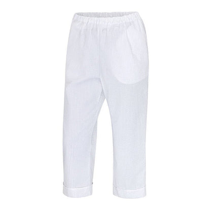 Women's Seersucker ¾ Length Trousers 52