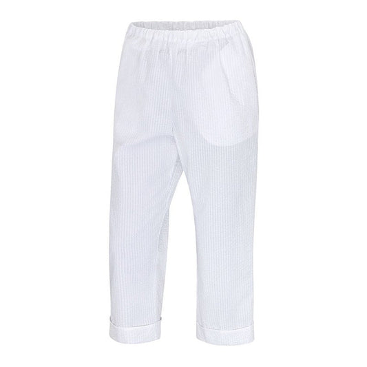 Women's Seersucker ¾ Length Trousers 48