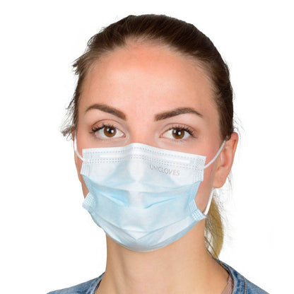 UNIGLOVES Surgical Mask small Blue