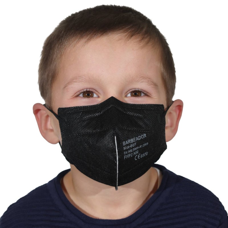 Coloured FFP2 Mask for Children Black