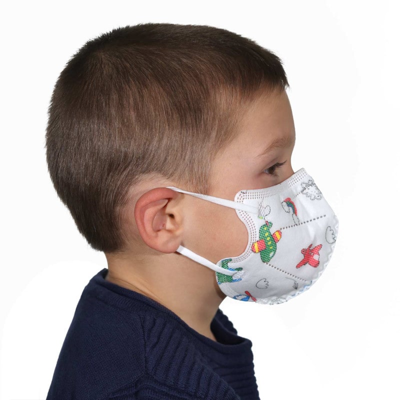 Coloured FFP2 Mask for Children White