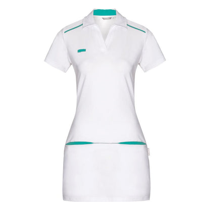 Tamara Long Polo Shirt S | Turquoise