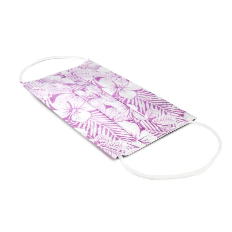 Teqler Surgical Masks with Design Pink Flowers