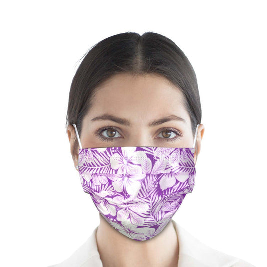 Teqler Surgical Masks with Design Pink Flowers