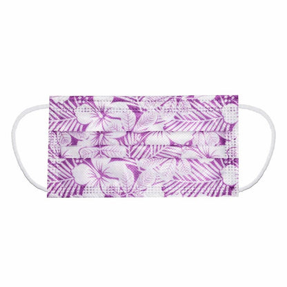 Teqler Surgical Masks with Design Pink Flowers
