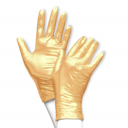 Unigloves FANCY Nitrile Gloves Gold | M