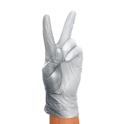 Unigloves FANCY Nitrile Gloves Silver | M