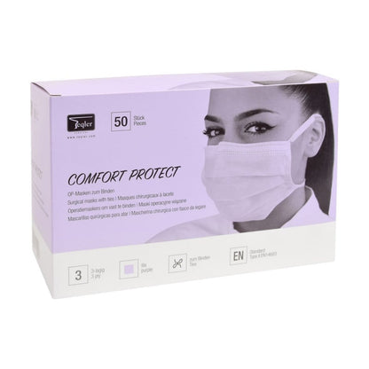 Surgical Mask, 3-ply Purple