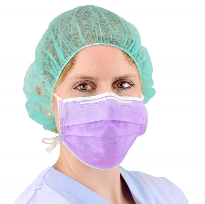 Surgical Mask, 3-ply Purple