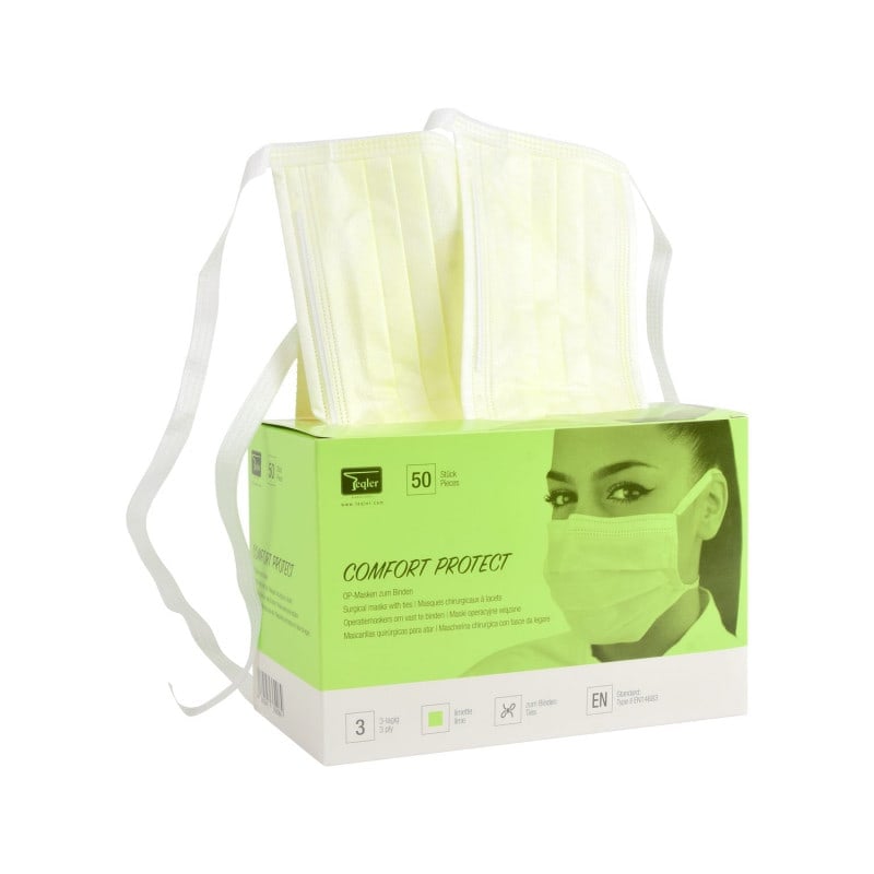 Surgical Mask, 3-ply Lime