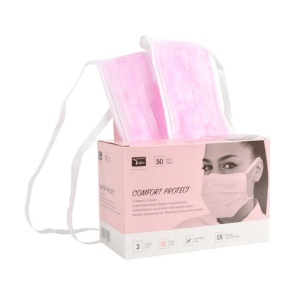 Surgical Mask, 3-ply Rose