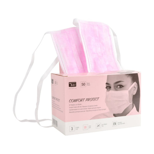 Surgical Mask, 3-ply Rose