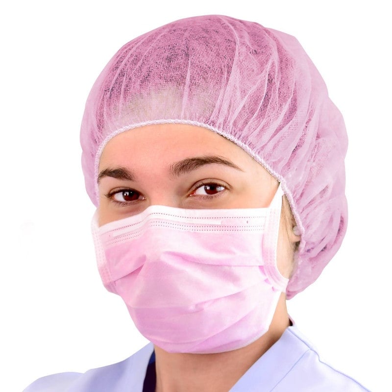 Surgical Mask, 3-ply Rose