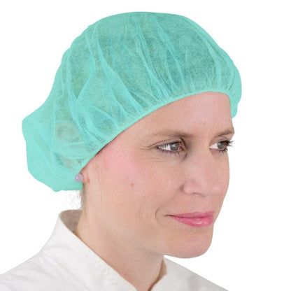 Mob Caps, Bouffant Style Green