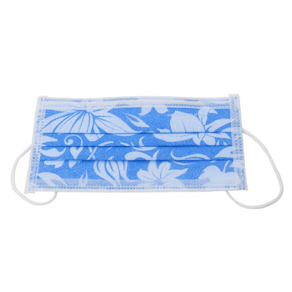 Monoart® Surgical Mask with flower pattern Blue