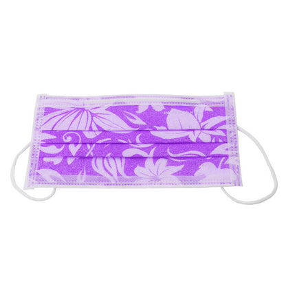 Monoart® Surgical Mask with flower pattern Purple