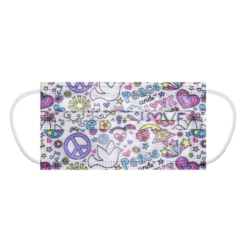 Teqler Surgical Masks with Design Peace.Peace