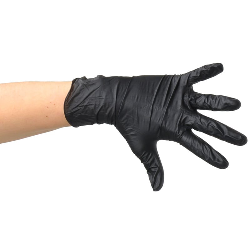 Unigloves Pearl Nitrile Gloves Black | Xs