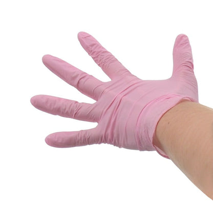 Unigloves Pearl Nitrile Gloves Pink | L